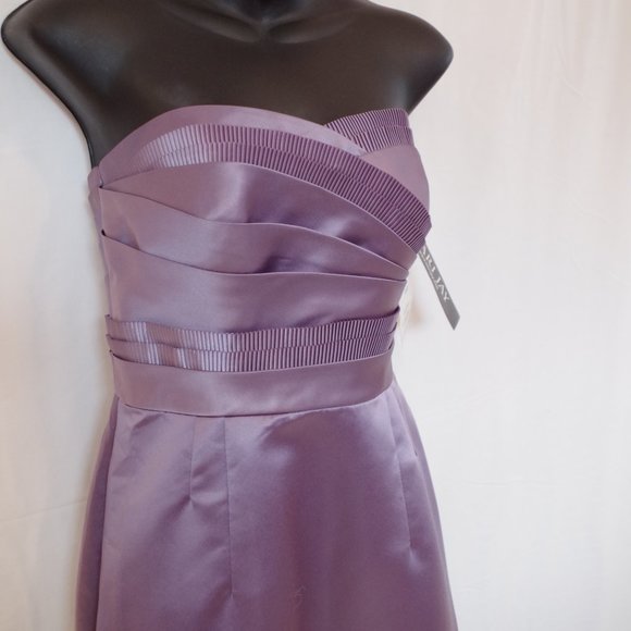 Bari Jay "Wisteria" Satin Strapless Gown NEW- Sz.6 - Picture 3 of 9